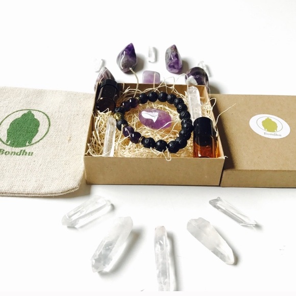Last 1! 🌟Amethyst & Lava Stone Bracelet Set - Picture 4 of 6